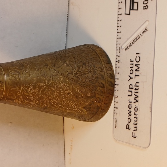 Antique Or Vintage Solid Brass Cone Shaped Bell Candle Holder
